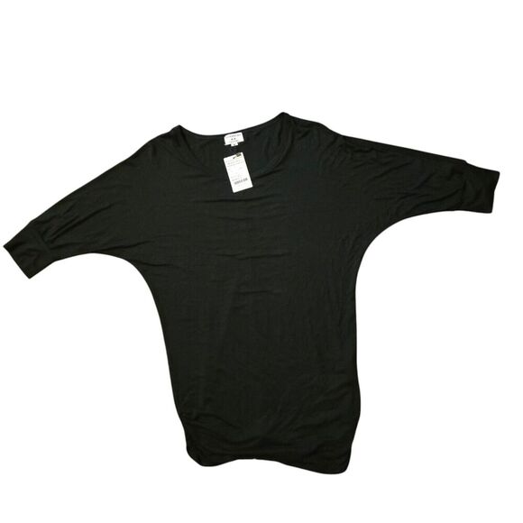 Matchstick Medium NWT Gathered Long Black Shirt Witchy Dark Academia - Picture 1 of 6